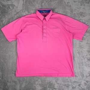 Par Four Vintage 90s Polo Golf Shirt Men's L Pink Single Stitch Short Sleeve